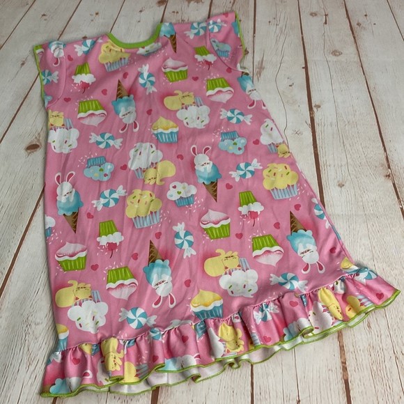 Candlesticks Stretchy Ice Cream and Bunnies Satin Short Sleep Dress/Nightgown - Picture 5 of 6